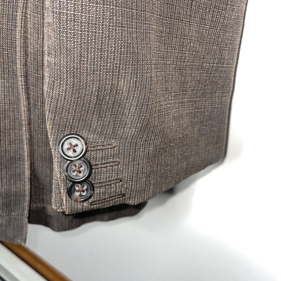 Banana Republic Men's Brown Linen Blend 2-Button Blazer Sports Coat Unstructured - Picture 9 of 16